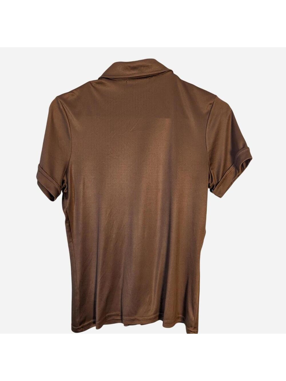 90s Express Tricot Brown Button-Up Shirt – Vintage Large - Picture 4 of 4